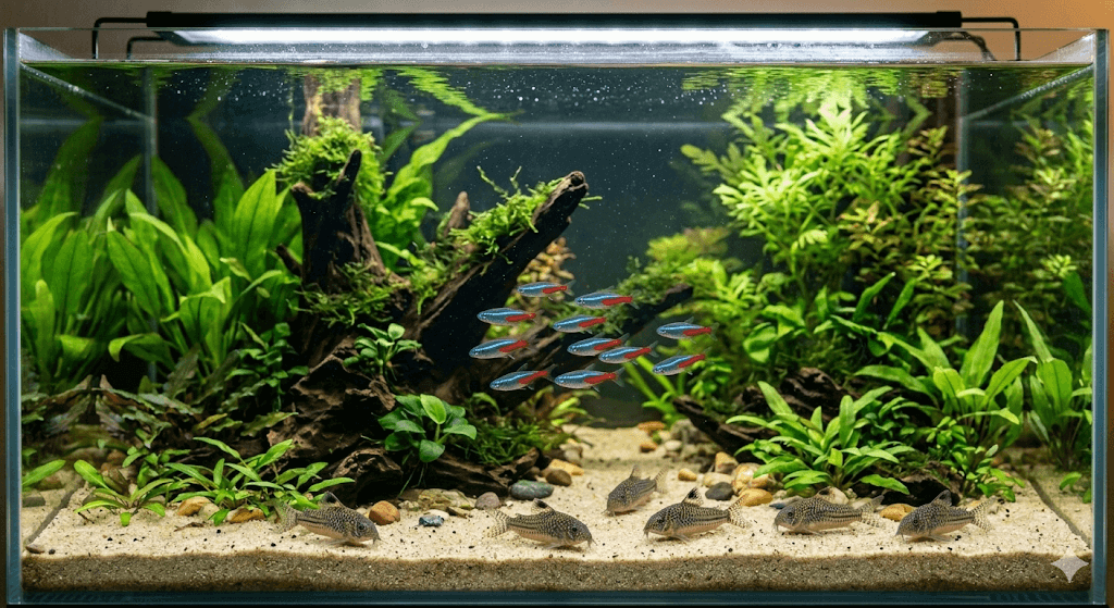 12 Neon Tetra School + 3 Sterbai Corydoras Bundle (Community Starter Pack) - Image 2